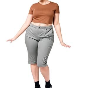 KÜHL Cropped Hiking Pants Gray Women’s Size 16 Outdoor Adventure Capri